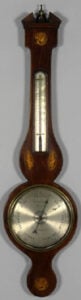 (antique wheel barometer)