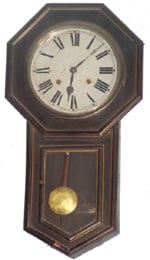 (antique pendulum clock)