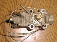 (gas safety valve assembly removed from oven)