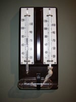 wet/dry bulb mercury hygrometer circa. 1956